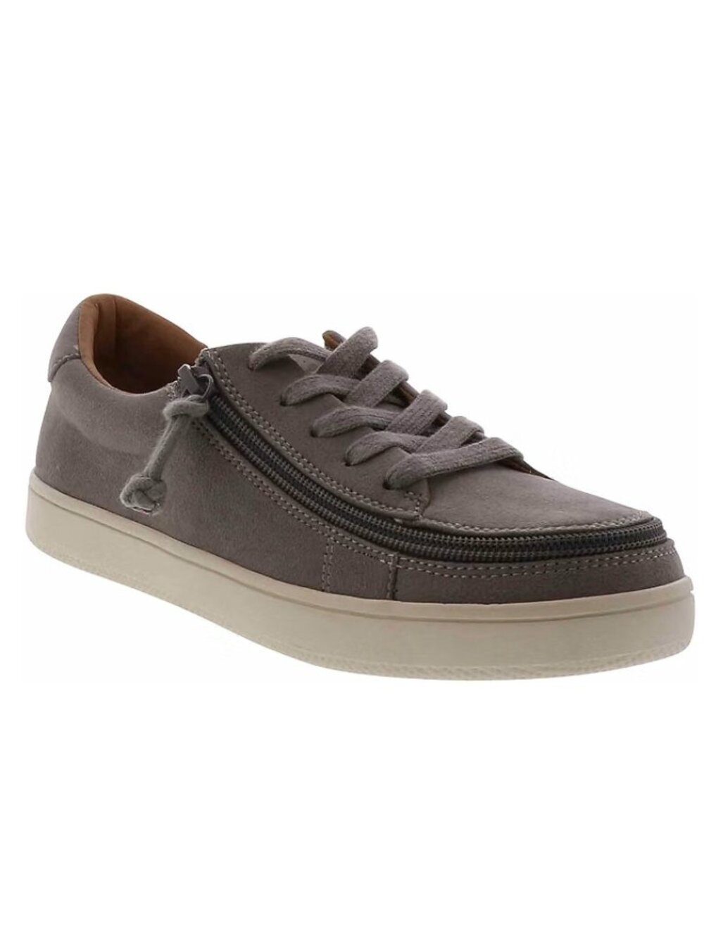 NEW Billy Footwear Womens Sneaker Low Top Zip Up Gray Adaptive Size 7.5 M BY1027